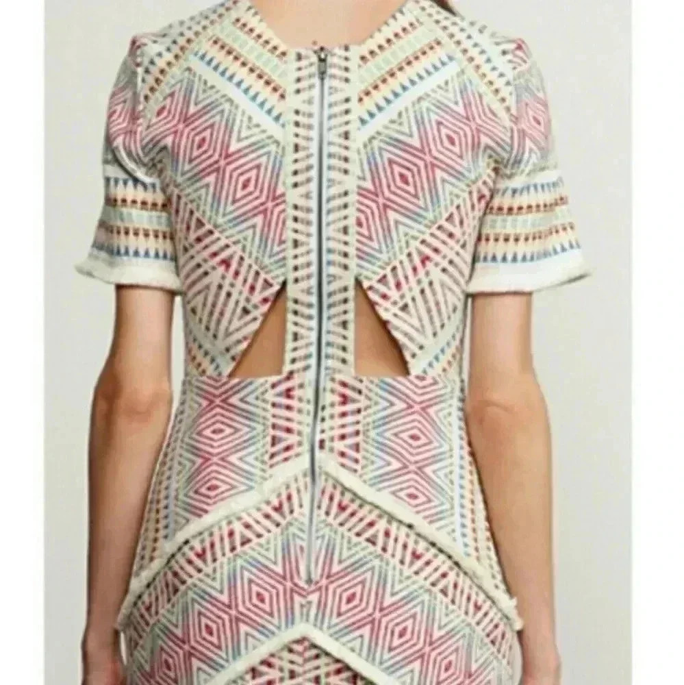 Adelyn Rae | Jaylene Woven Jacquard Sheath Dress Size XS - Picture 4 of 10